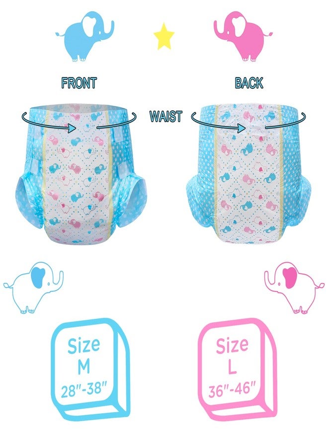 Littleforbig Adult Printed Diaper 10 Pieces - Little Trunks (Medium 28"-38") - Image 3